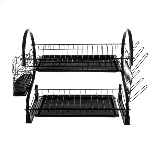 Tørkestativ med 2 nivåer – holdbar konstruksjon i jern, 37 × 53 × 25 cm