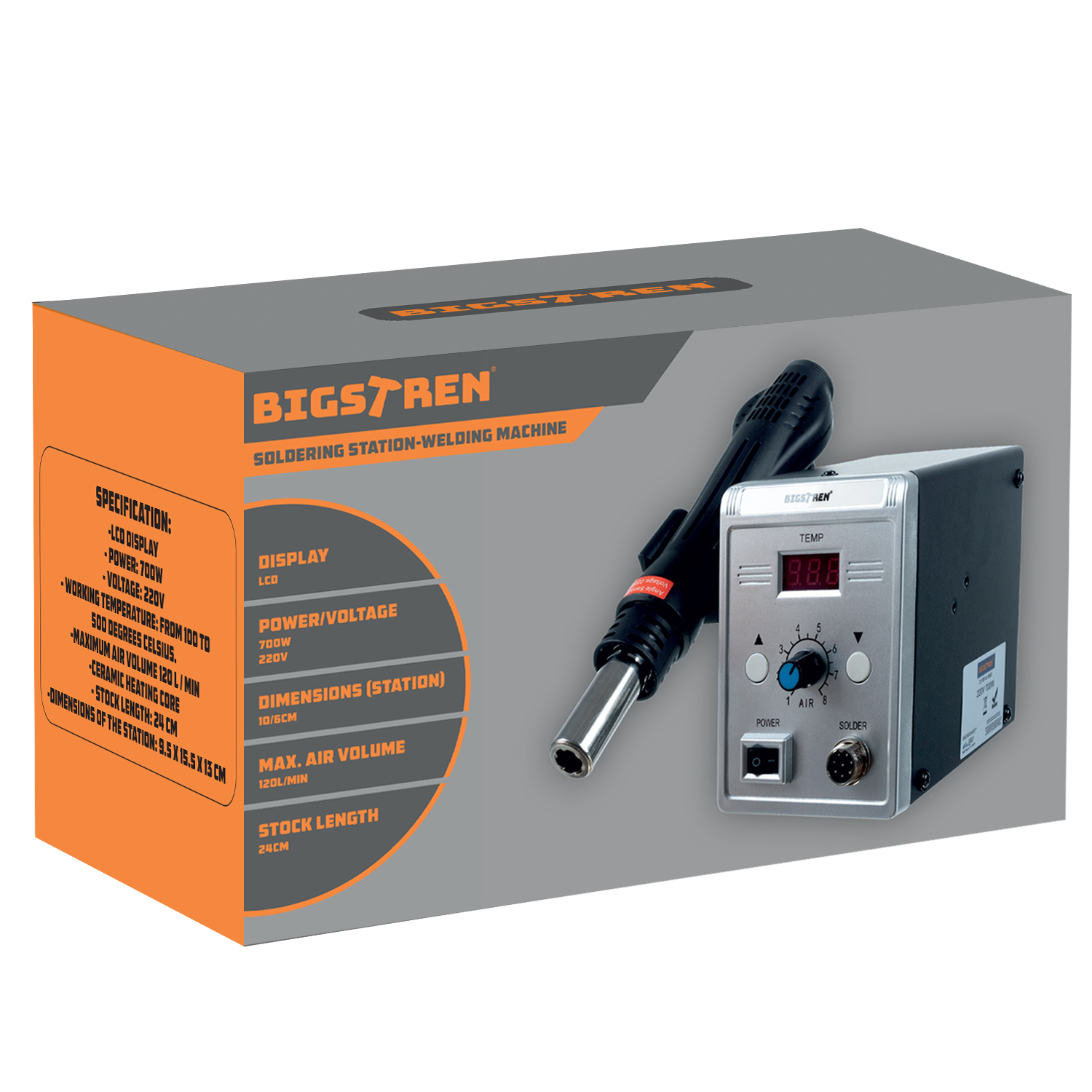 Elektronikklødning med varmluft – 700W loddestasjon