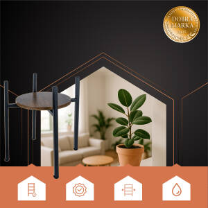 Blomsterstativ i industriell design – 40 × 26 × 26 cm