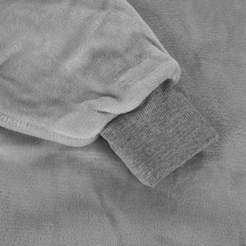 Oversize varme-hoodie – grå XXL-genser med hette & romslig lomme