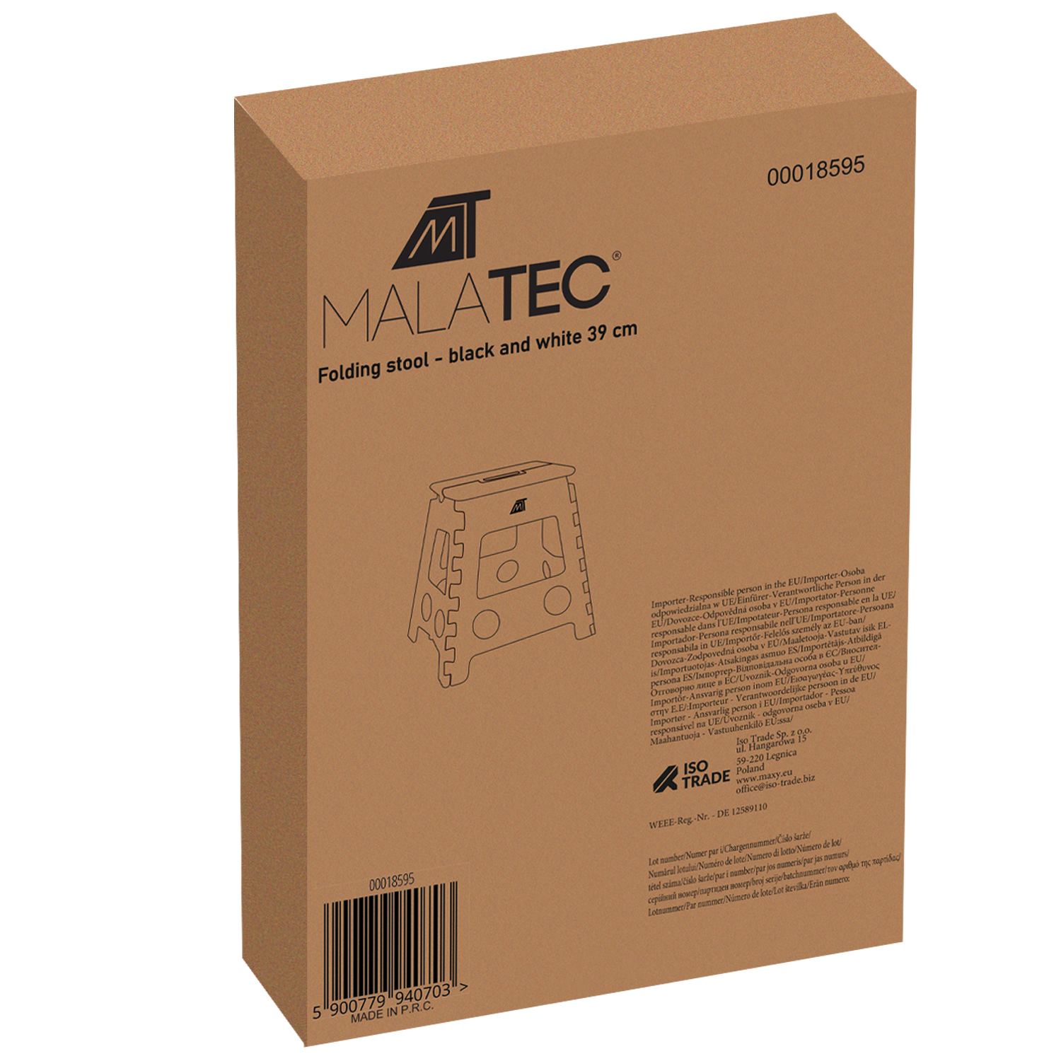 Stabil Sammenleggbar Krakk/Stol – Tåler 100 kg