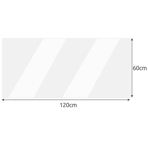 Transparent beskyttelsesmatte for bord – 120 × 60 cm
