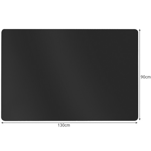 Gulvbeskyttermatte 130 × 90 cm – svart underlag for kontorstol eller treningssykkel