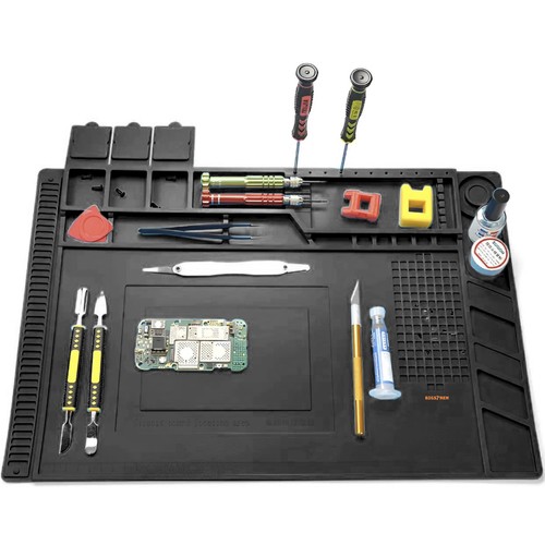 Silikonmatte 30 × 40 cm – varmeresistent reparasjonsmatte for elektronikk