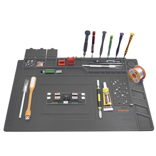 Silikonmatte 30 × 40 cm – varmeresistent reparasjonsmatte for elektronikk