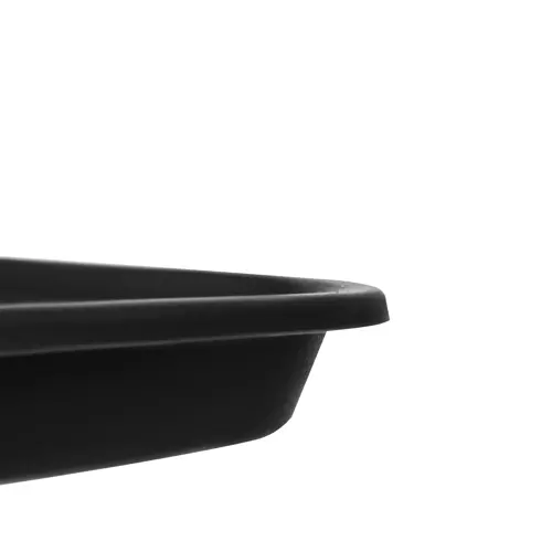 Skotørkematte i gummi – høy kant og multifunksjonell, svart