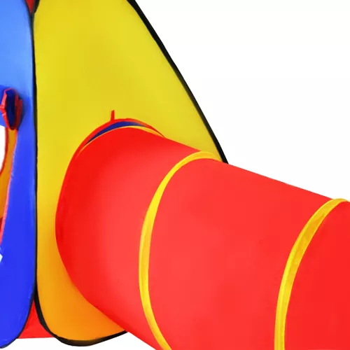 Tipitelt med tunnel og lekehus – 3-i-1 sett for barn, innendørs & utendørs