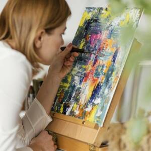 8-pakning malerduker 30×40 cm – hvite bomullsduker på MDF for akryl og olje