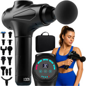 Trådløs massasjepistol med kraftig motor og lavt støynivå