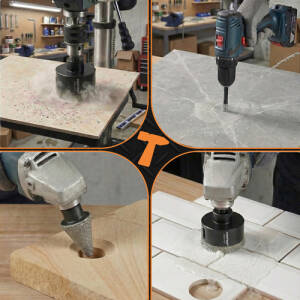 Diamantbor-sett for fliser, stein og betong – 6–68 mm M14