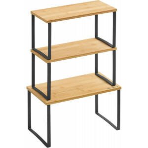 3-delt krydderhyllesett – stabelbare kjøkkenorganisatorer