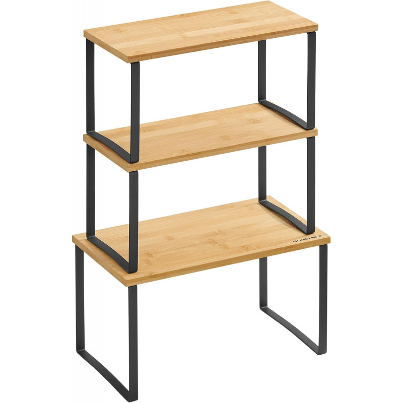 3-delt krydderhyllesett – stabelbare kjøkkenorganisatorer