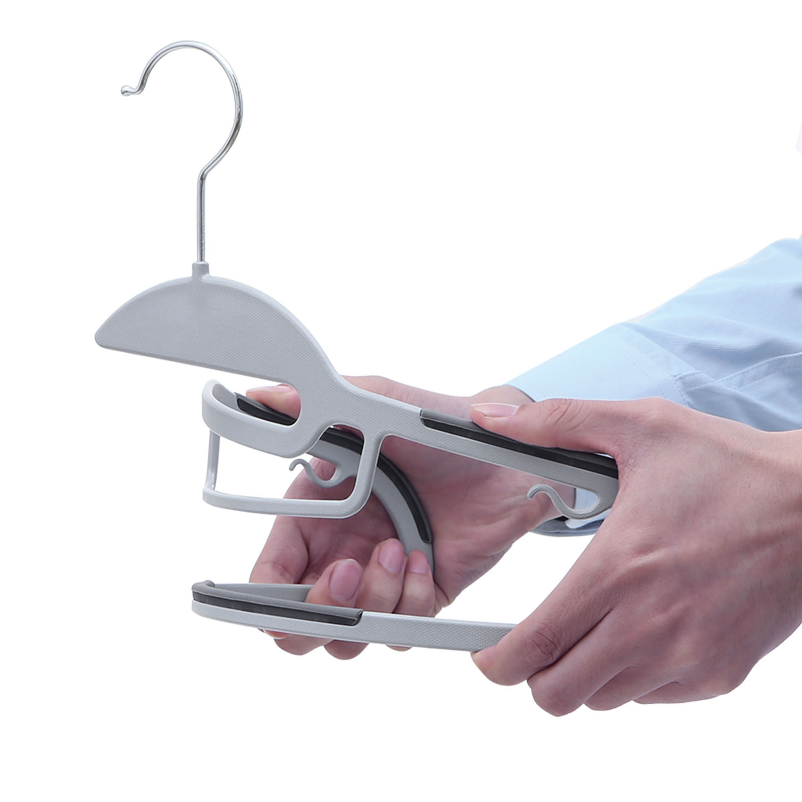 Sklisikre kleshengere med gummibelegg, 50-pakning, S-formet åpning