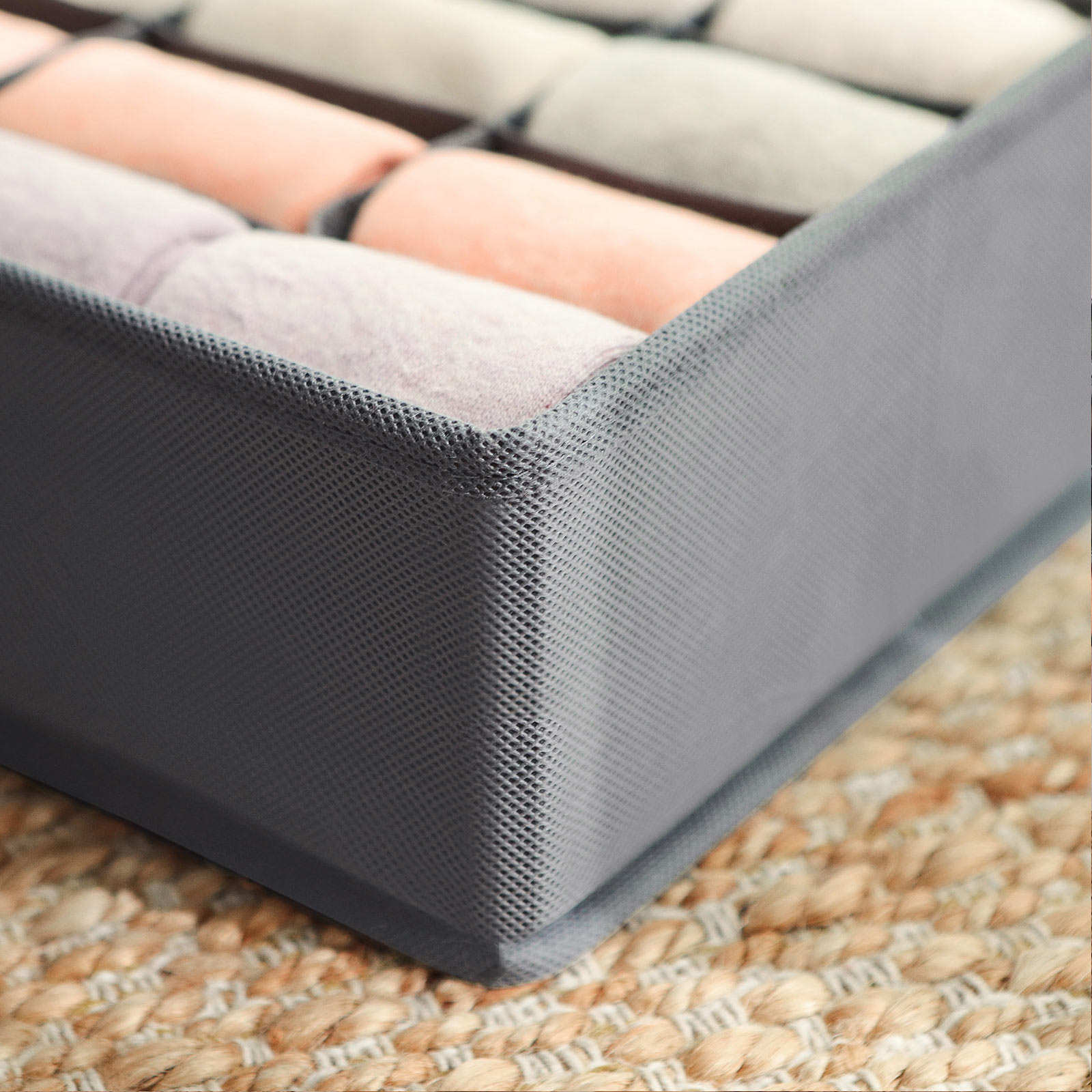 Organizer-sett 8-pakning for undertøy og småplagg – grå