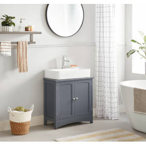 Baderomsskap under servant – retro grå, 60 x 30 x 60 cm