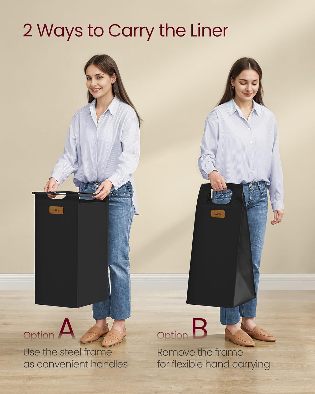 Rullbar vasketralle med 3 kurver – 2 hyller, 117 × 33 × 80,5 cm, svart