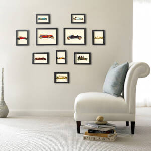 Sett med 10 trerammer – 2× (20×25 cm), 4× (13×18 cm), 4× (10×15 cm)