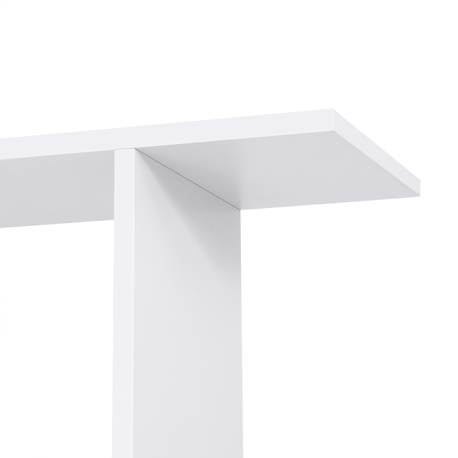 Hvit bokhylle med 6 nivåer – perfekt som romdeler, 70 × 24 × 190,5 cm