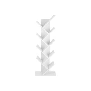 Hvit bokhylle i treform – 50 x 25 x 141,5 cm