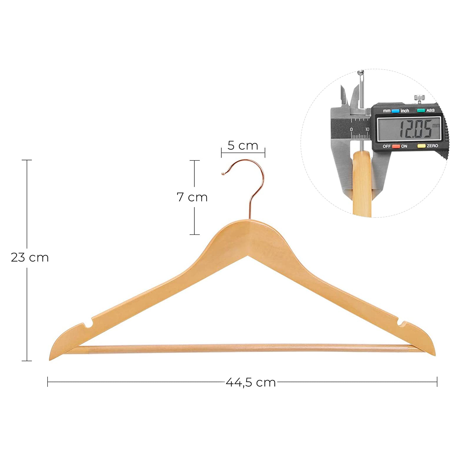 Kleshengere i tre 20-pakning med sklisikker buksebøyle