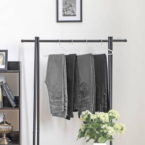 Åpne buksehengere 20-pakning – sklisikre kleshengere, hvit