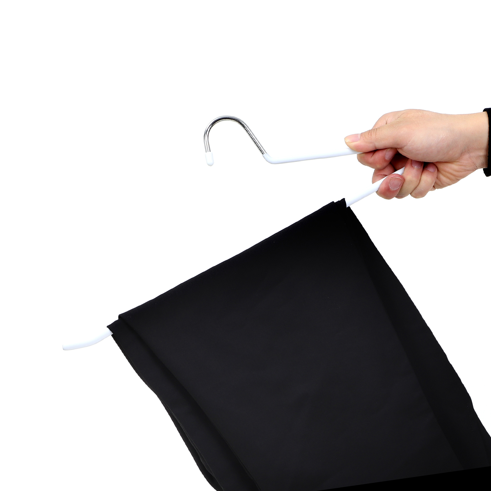 Åpne buksehengere 20-pakning – sklisikre kleshengere, hvit