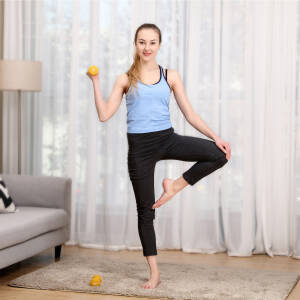 Hantelsett 2-pakning -1 kg per manual– gul, 13,5 × 6,5 × 6 cm