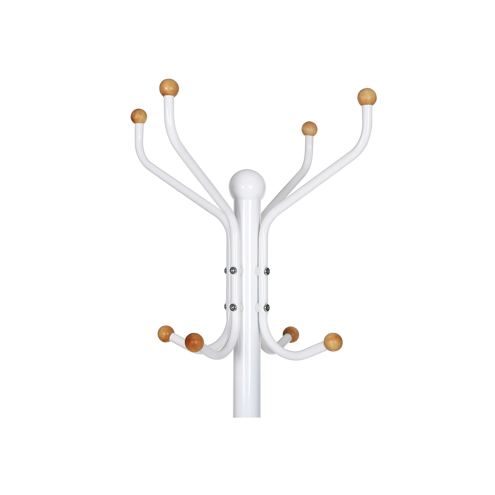 Tamburmajor i metall 182 cm – hvit og eik