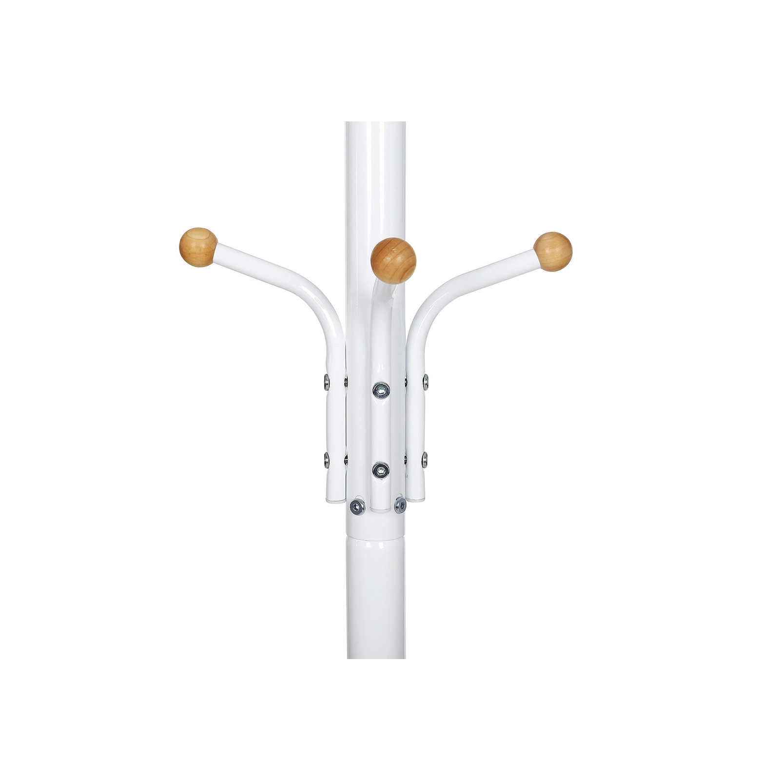 Tamburmajor i metall 182 cm – hvit og eik