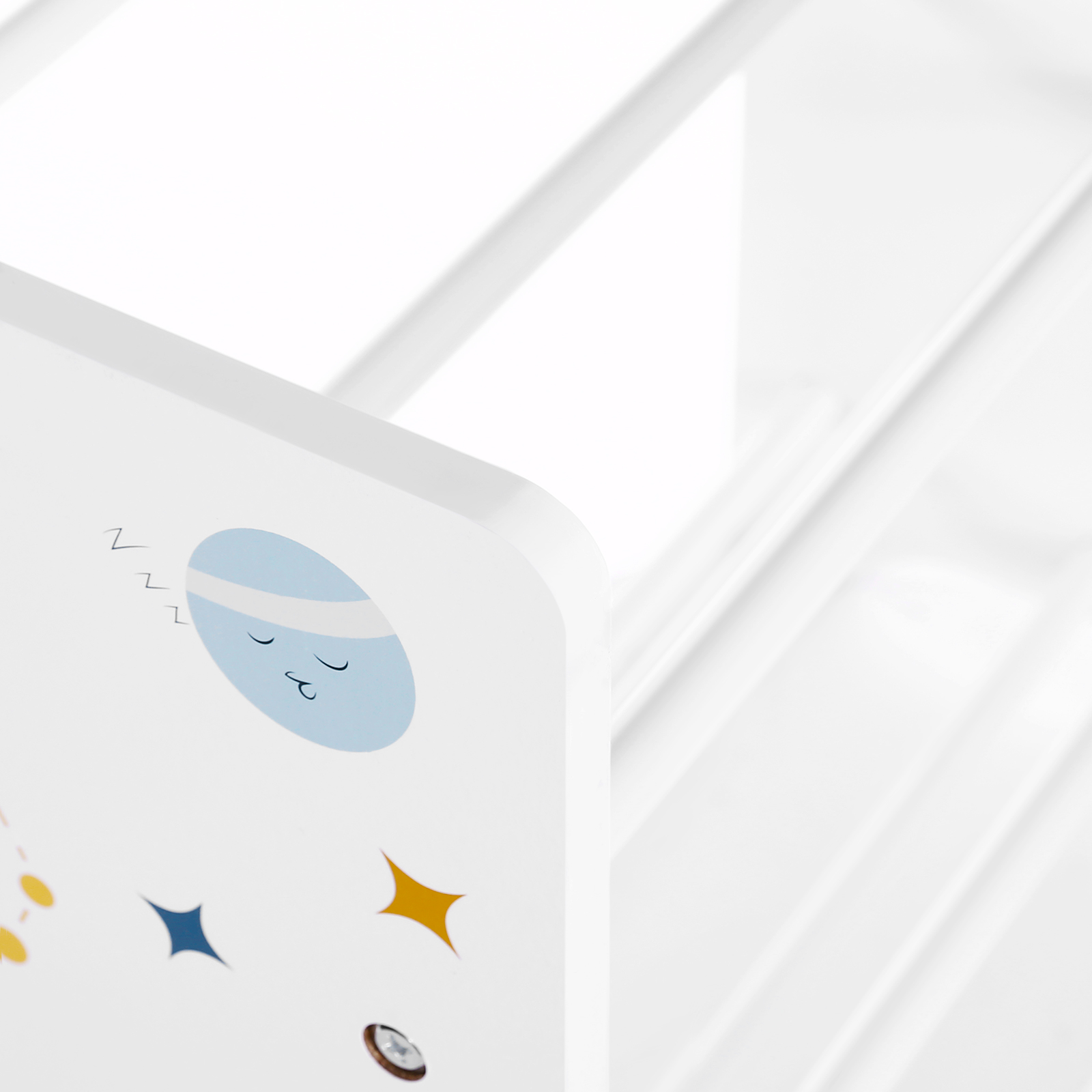 Barneromsoppbevaring med 9 avtakbare stoffskuffer, 62,5 x 29,5 x 60 cm