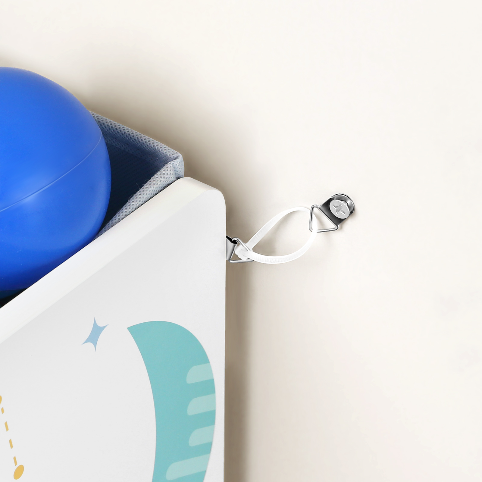 Barneromsoppbevaring med 9 avtakbare stoffskuffer, 62,5 x 29,5 x 60 cm