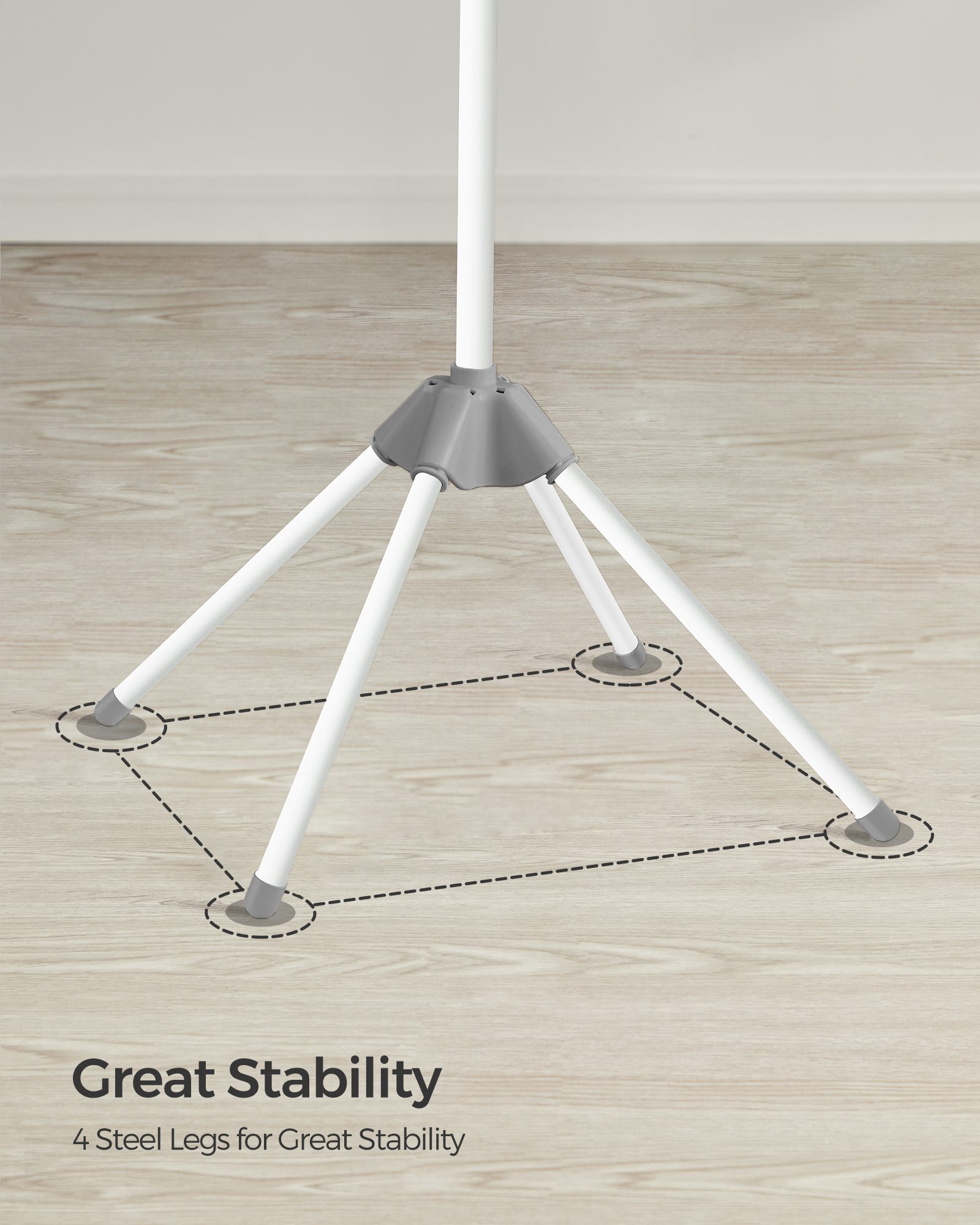 Sammenleggbar tørkestativ (H: 150 cm)
