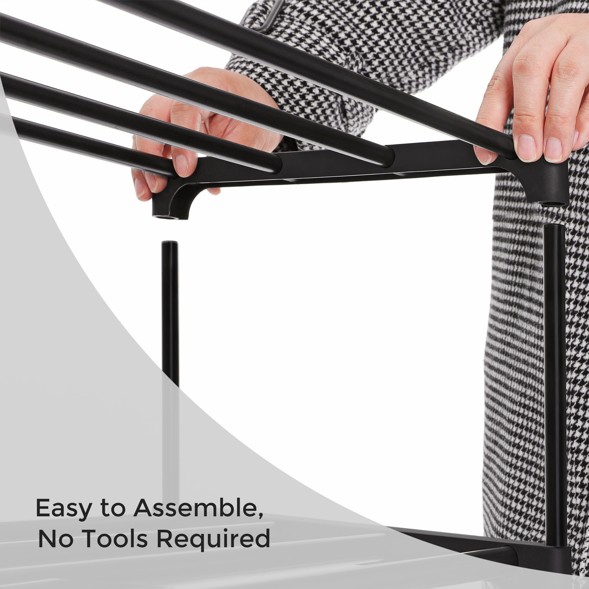 Skohylle i metall med 3 hyller – skoorganisator for oppbevaring