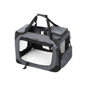 Grå transportveske for hund/katt (M) – 60 x 42 x 42 cm