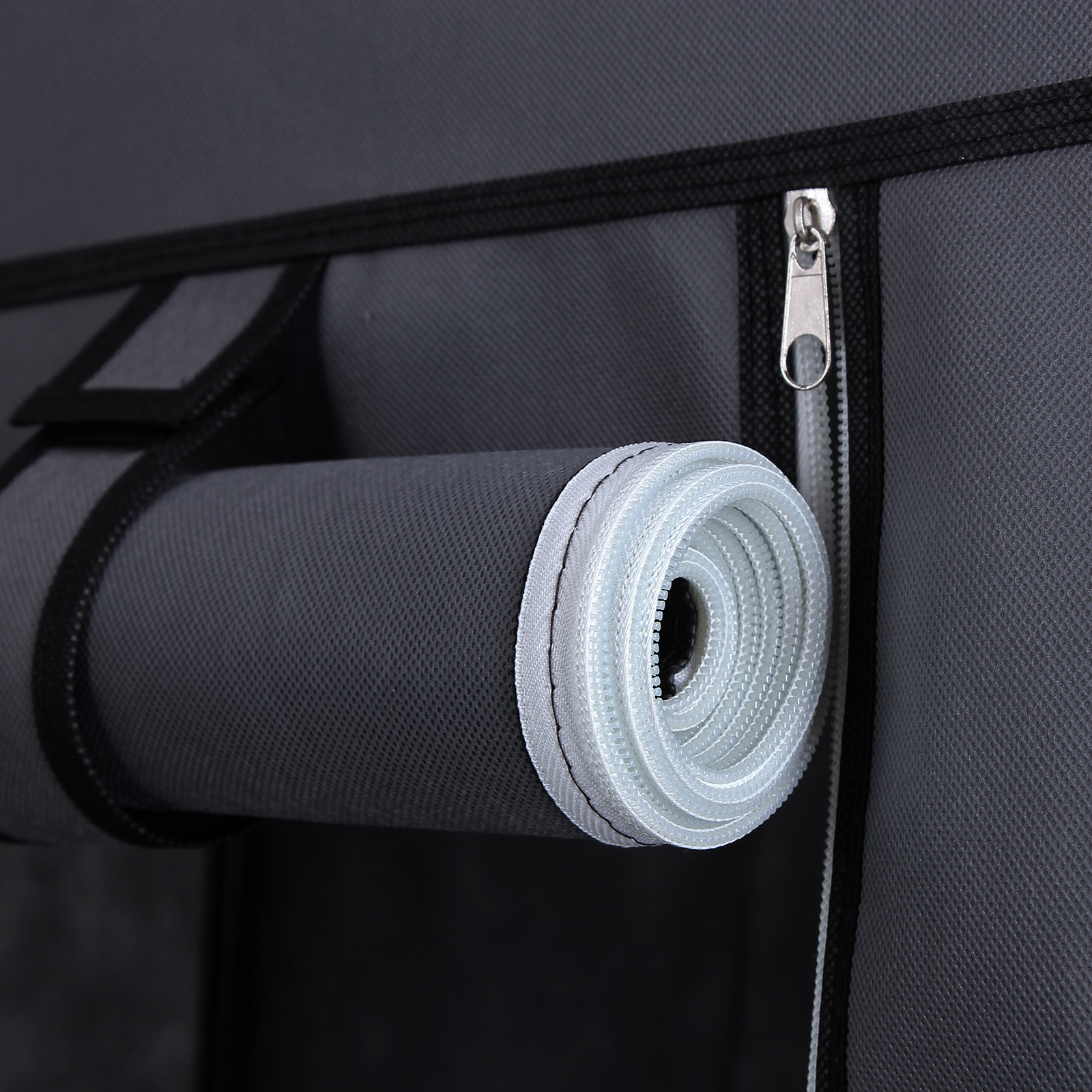 Garderobe i stoff, grå, 110 × 45 × 175 cm