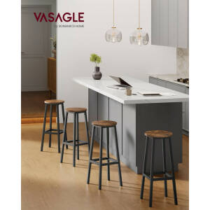 Barstoler 2-pakning – vintage brun, fotstøtte, setehøyde 72 cm