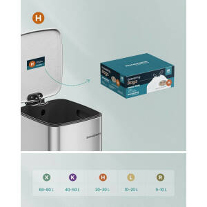 Ekstra sterke avfallsposer med snorlukking – 80 stk, 30 L