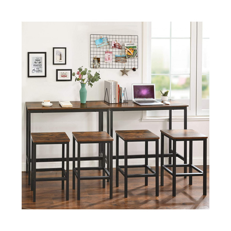 Industrielt barbord 100 × 40 × 90 cm – brun