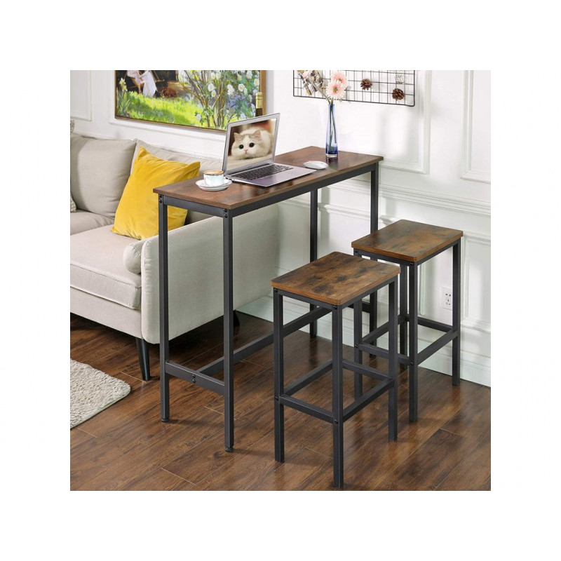 Industrielt barbord 100 × 40 × 90 cm – brun