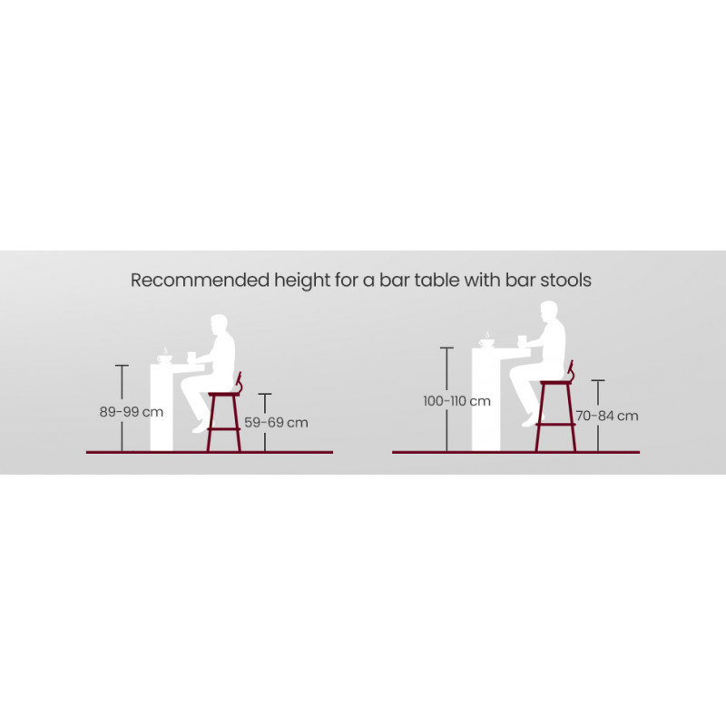 Industrielt barbord 100 × 40 × 90 cm – brun