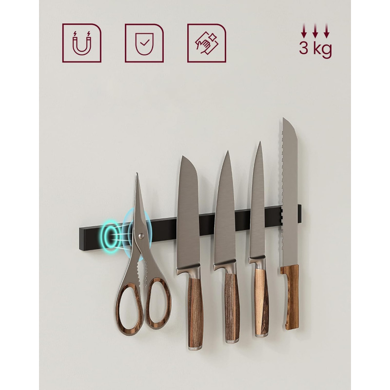 Kjøkkenmodul 90 × 42 × 167,4 cm med arbeidsbenk, hyller, kroker, tørkerullholder og knivmagnet