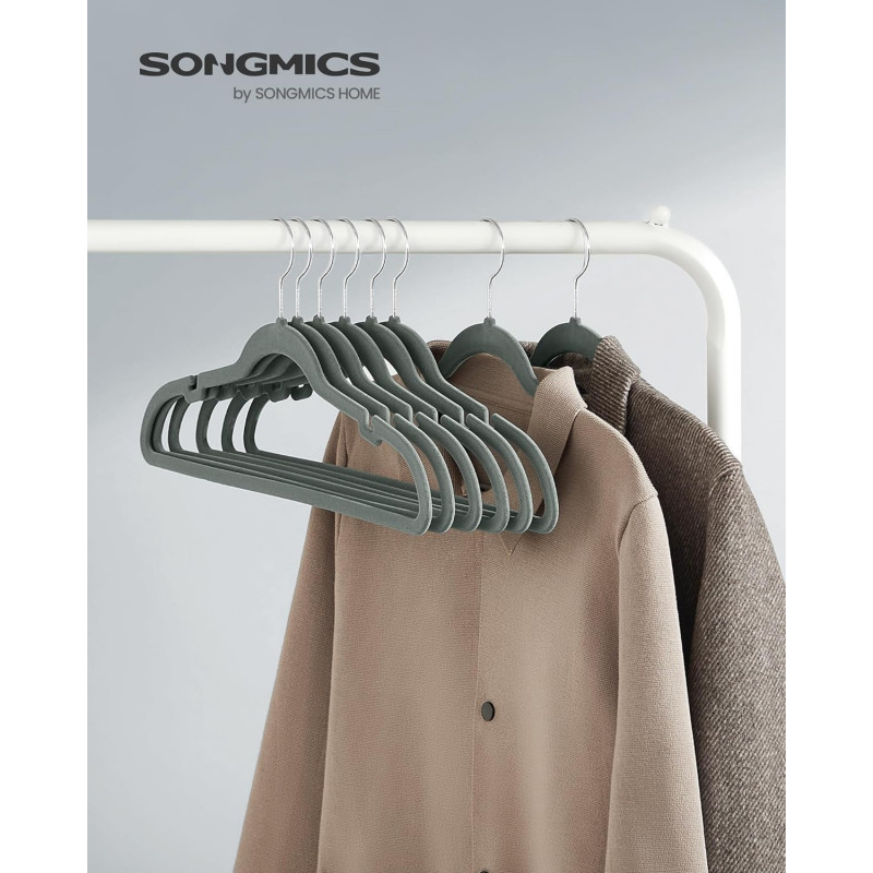 Kleshengere 30-pakning i fløyel – sklisikre og plassbesparende