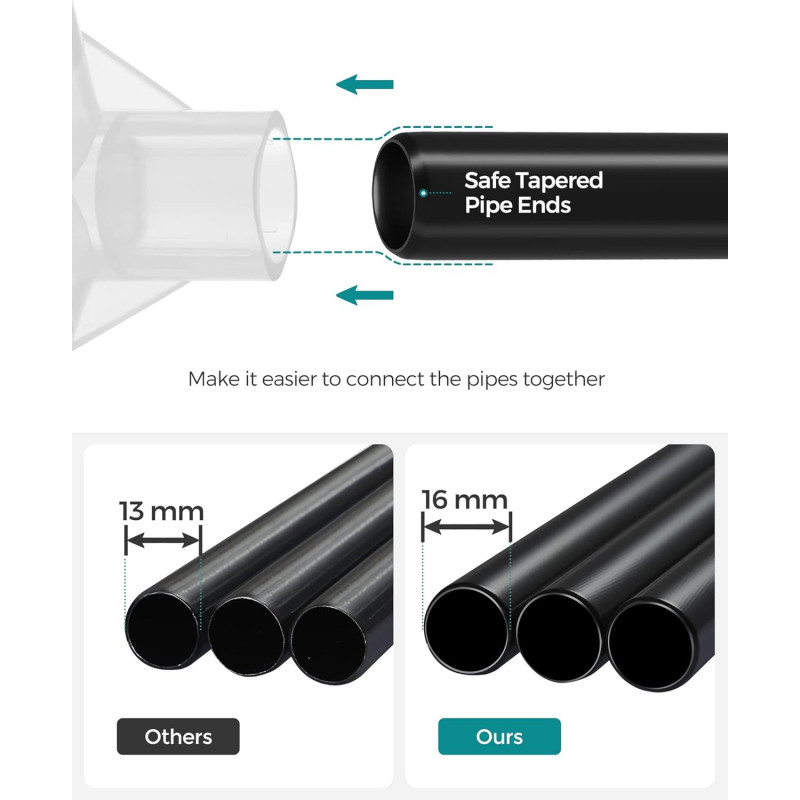 Klesskap i stoff med dobbel klesstang – lysegrå, 127 × 45 × 176 cm