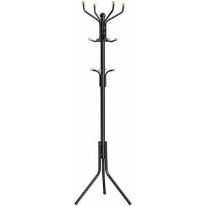 Klesstativ / stumtjener i metall – 182 cm, svart-eik