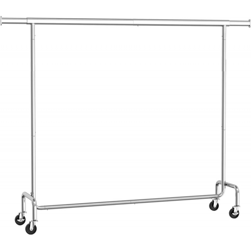Kraftig klesstativ med hjul – 110 kg, uttrekkbar stang 160–200 cm