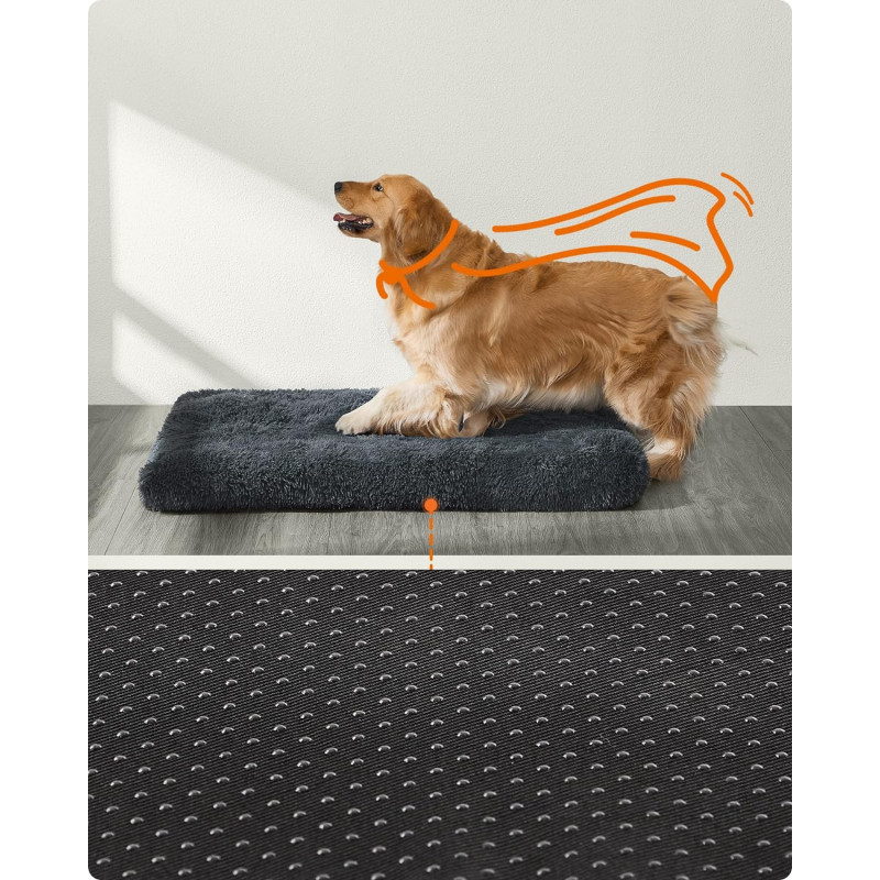 Myk og fluffy hundeseng – vaskbar, 122 × 74 cm