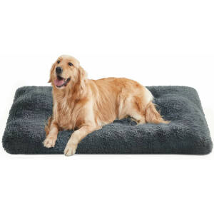 Myk og fluffy hundeseng – vaskbar, 122 × 74 cm