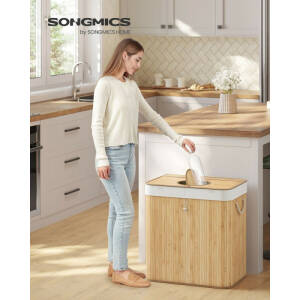 Panteposeholder 120 liter – med hull og lokk i bambus