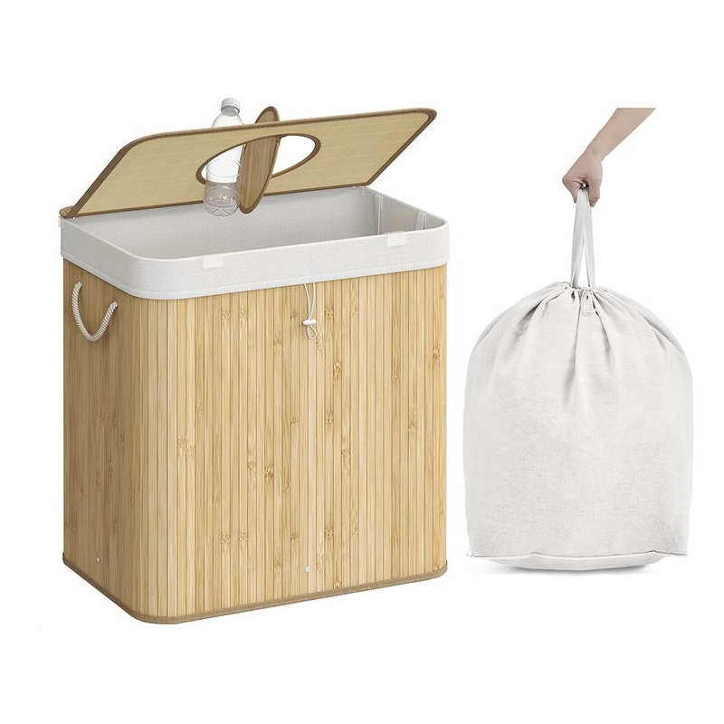 Panteposeholder 120 liter – med hull og lokk i bambus