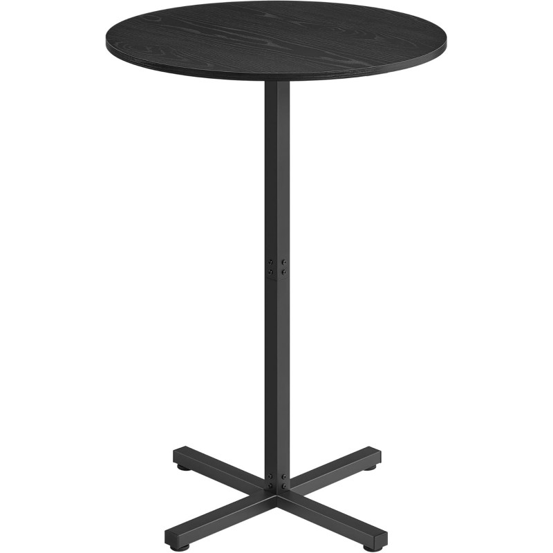 Rundt barbord – metallramme i svart, 60 × 60 × 105 cm